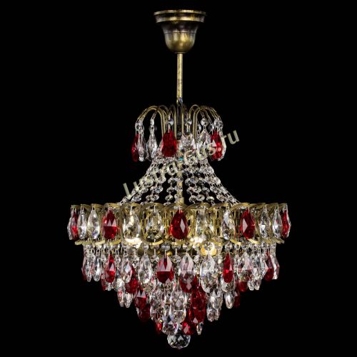 Люстра Грация с подвесом под бронзу Красная в Симферополе Гусь Хрустальный