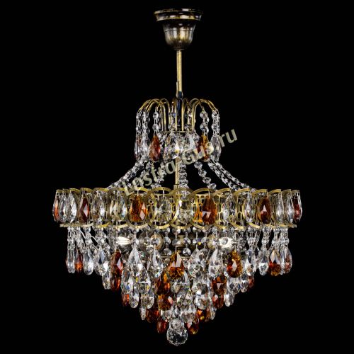 Люстра Грация №5 с подвесом под бронзу Чайная в Симферополе Гусь Хрустальный