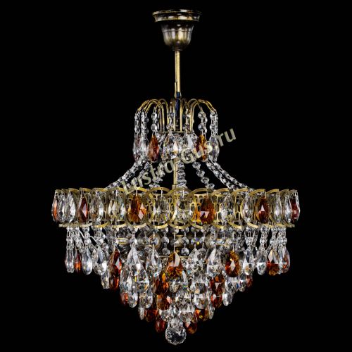 Люстра Грация №5 с подвесом под бронзу Чайная в Симферополе Гусь Хрустальный