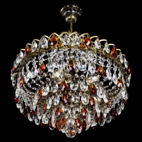 Люстра Грация №5 с подвесом под бронзу Чайная в Симферополе Гусь Хрустальный