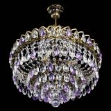 Люстра Грация №5 с подвесом под бронзу Фиолетовая в Симферополе