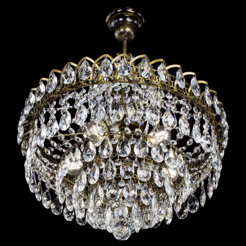 Люстра Грация №5 с подвесом под бронзу в Симферополе Гусь Хрустальный