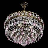 Люстра Грация №5 с подвесом под бронзу Розовая в Симферополе