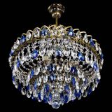 Люстра Грация №5 с подвесом под бронзу Синяя в Симферополе