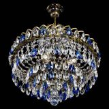 Люстра Грация №5 с подвесом под бронзу Синяя в Симферополе