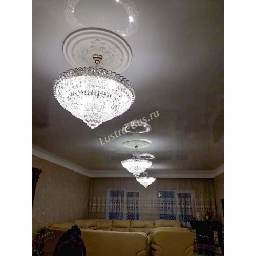 Люстра Хрустальный Каскад №1 с подвесом в Симферополе Гусь Хрустальный