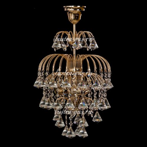 Люстра Хрустальные Брызги Конус 40 в Симферополе Гусь Хрустальный