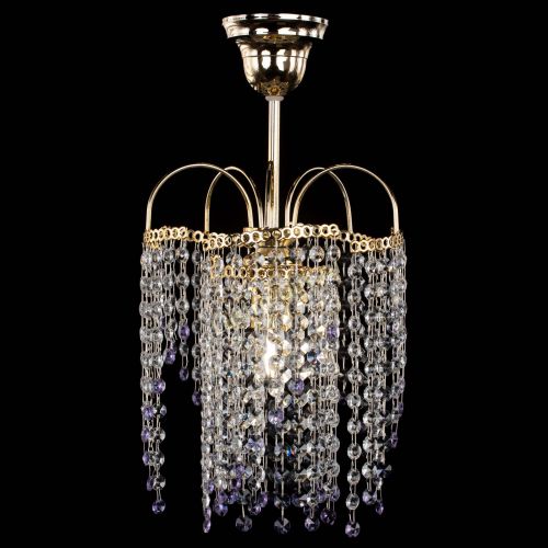 Люстра Иволга №1 Оптикон фиолетовая в Симферополе Гусь Хрустальный