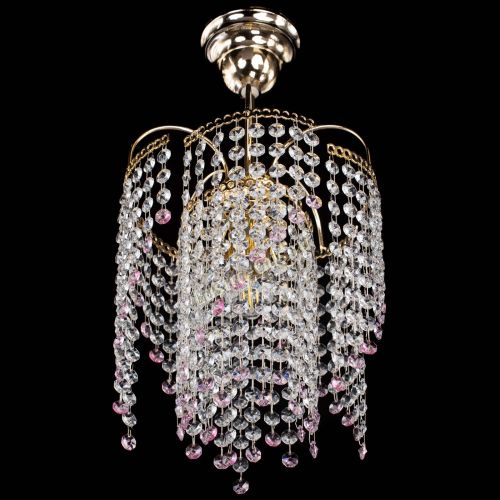 Люстра Иволга №1 Оптикон розовая в Симферополе Гусь Хрустальный