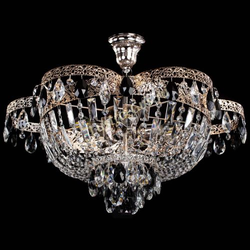 Люстра Камея Флора №5 с подвесом Черная в Симферополе Гусь Хрустальный