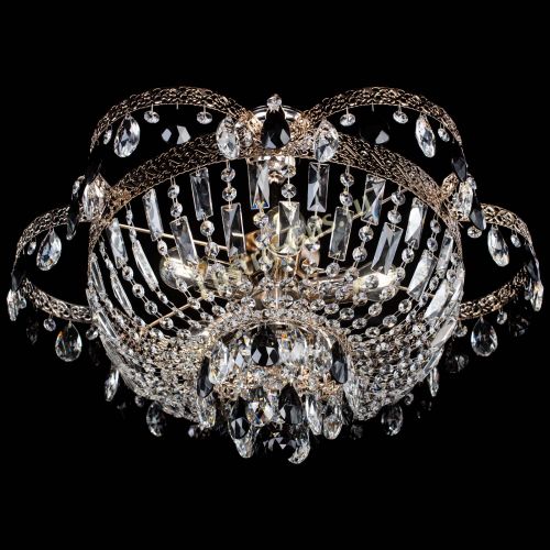 Люстра Камея Флора №5 с подвесом Черная в Симферополе Гусь Хрустальный