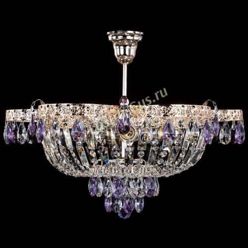 Люстра Камея Флора №5 с подвесом Фиолетовая в Симферополе Гусь Хрустальный