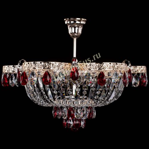 Люстра Камея Флора №5 с подвесом Красная в Симферополе Гусь Хрустальный