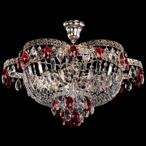 Люстра Камея Флора №5 с подвесом Красная в Симферополе Гусь Хрустальный