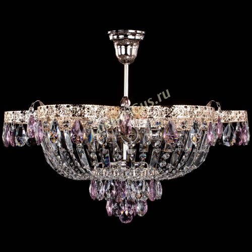 Люстра Камея Флора №5 с подвесом Розовая в Симферополе Гусь Хрустальный