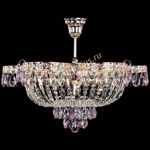 Люстра Камея Флора №5 с подвесом Розовая в Симферополе Гусь Хрустальный