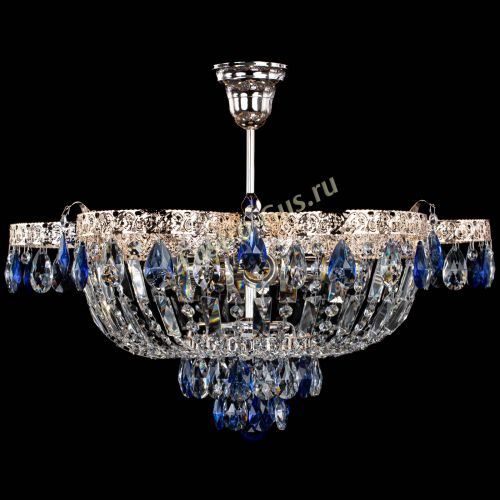 Люстра Камея Флора №5 с подвесом Синяя в Симферополе Гусь Хрустальный