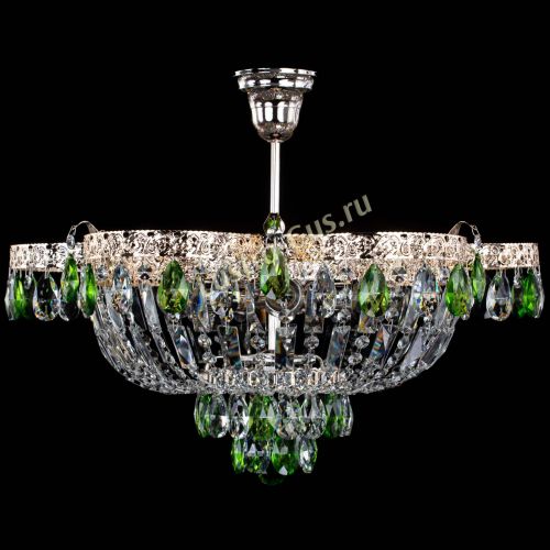 Люстра Камея Флора №5 с подвесом Зеленая в Симферополе Гусь Хрустальный