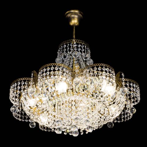 Люстра Камея Шар с подвесом под бронзу в Симферополе Гусь Хрустальный