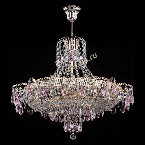 Люстра Камея журавлики №6 розовая в Симферополе Гусь Хрустальный