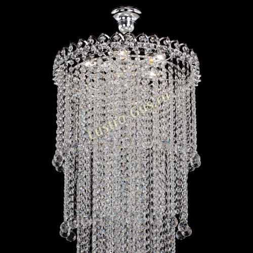 Люстра Капель 5 ламп шар 30 см длинная   в Симферополе Гусь Хрустальный