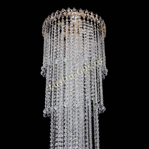 Люстра Капель 5 ламп шар 30 см длинная   в Симферополе Гусь Хрустальный