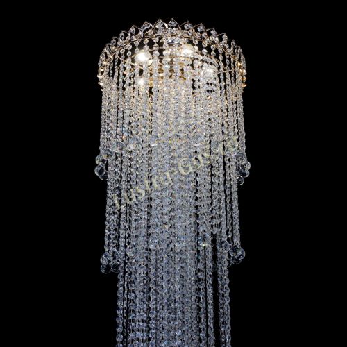 Люстра Капель 5 ламп шар 30 см длинная   в Симферополе Гусь Хрустальный