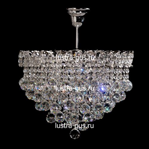 Люстра Капель-лепесток Шар 40 мм с подвесом в Симферополе Гусь Хрустальный