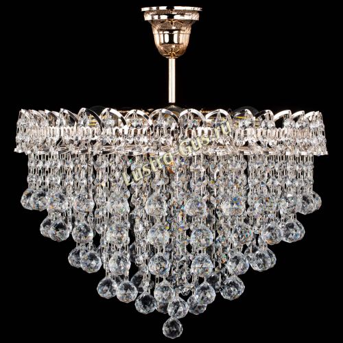 Люстра Капель Лепесток Шар  30мм с подвесом в Симферополе Гусь Хрустальный