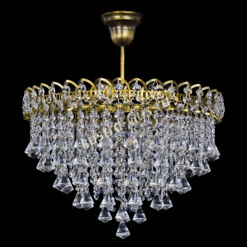 Люстра Капель Пирамида 30 с подвесом под бронзу в Симферополе Гусь Хрустальный