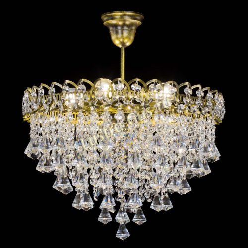 Люстра Капель Пирамида 30 с подвесом под бронзу в Симферополе Гусь Хрустальный