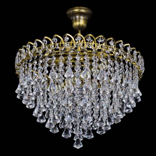 Люстра Капель Пирамида 30 с подвесом под бронзу в Симферополе Гусь Хрустальный