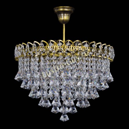 Люстра Капель Пирамида 40 с подвесом под бронзу в Симферополе Гусь Хрустальный