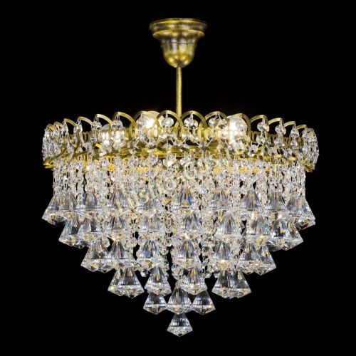 Люстра Капель Пирамида 40 с подвесом под бронзу в Симферополе Гусь Хрустальный