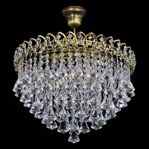 Люстра Капель Пирамида 40 с подвесом под бронзу в Симферополе Гусь Хрустальный