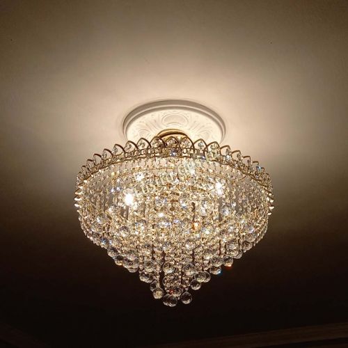 Люстра Капель Пирамида Шар 30 с подвесом в Симферополе Гусь Хрустальный