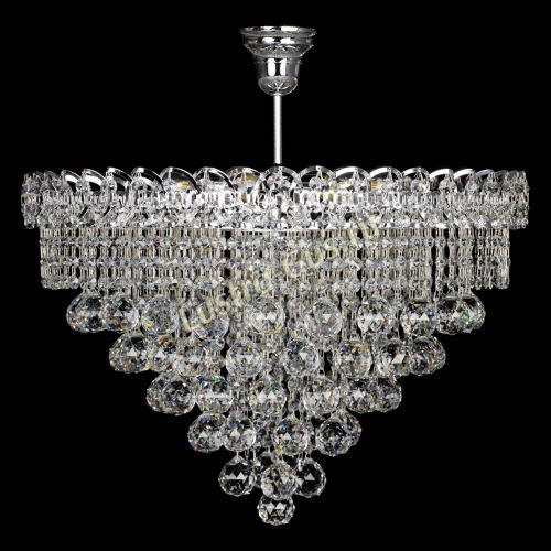 Люстра Капель Пирамида Шар 40 с подвесом в Симферополе Гусь Хрустальный