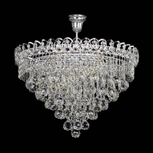 Люстра Капель Пирамида Шар 40 с подвесом в Симферополе Гусь Хрустальный