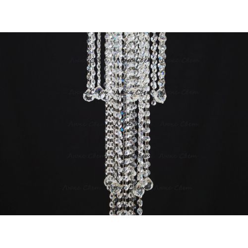 Люстра Капель 5 ламп шар 40 мм длинная в Симферополе Гусь Хрустальный