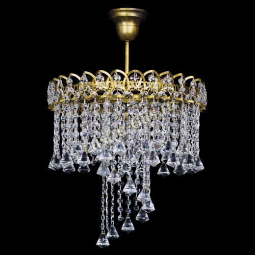 Люстра Капель Водоворот под бронзу конус 30 в Симферополе Гусь Хрустальный