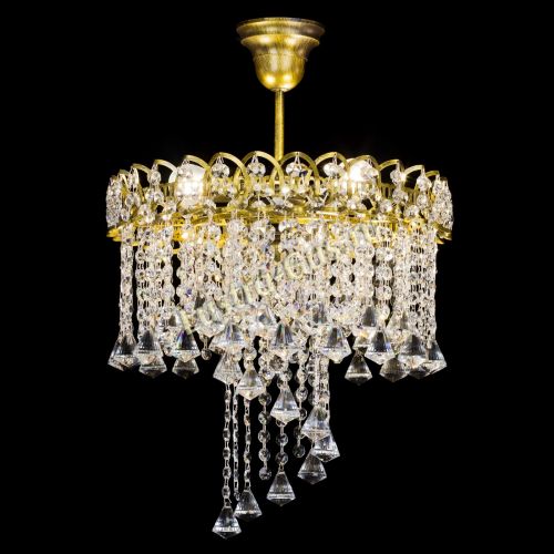 Люстра Капель Водоворот под бронзу конус 30 в Симферополе Гусь Хрустальный