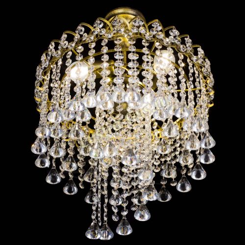 Люстра Капель Водоворот под бронзу конус 30 в Симферополе Гусь Хрустальный