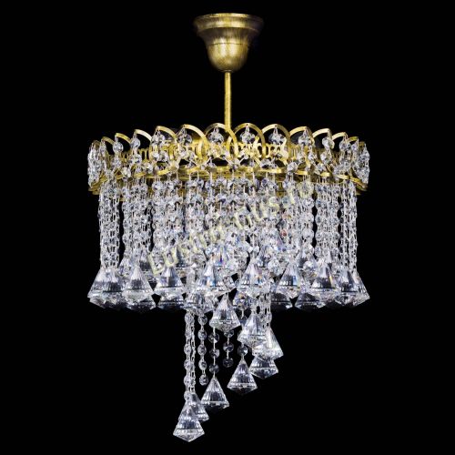 Люстра Капель Водоворот под бронзу конус 40 в Симферополе Гусь Хрустальный