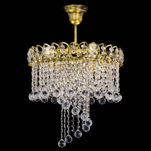 Люстра Капель Водоворот под бронзу шар 30 в Симферополе Гусь Хрустальный