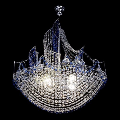 Люстра Каравелла №1 синяя в Симферополе Гусь Хрустальный