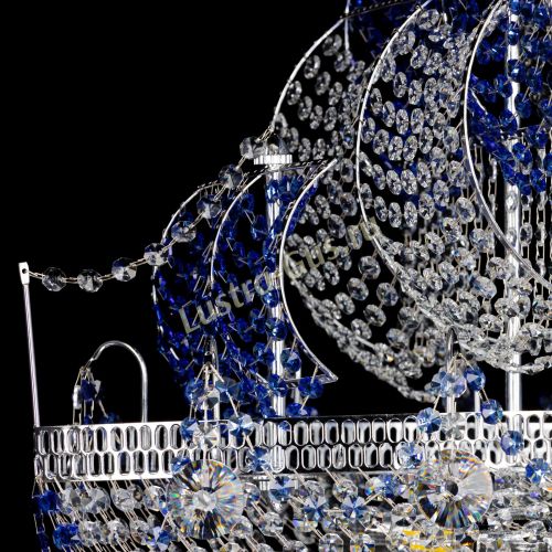 Люстра Каравелла №1 синяя в Симферополе Гусь Хрустальный