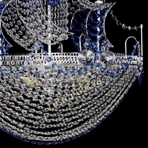 Люстра Каравелла №1 синяя в Симферополе Гусь Хрустальный