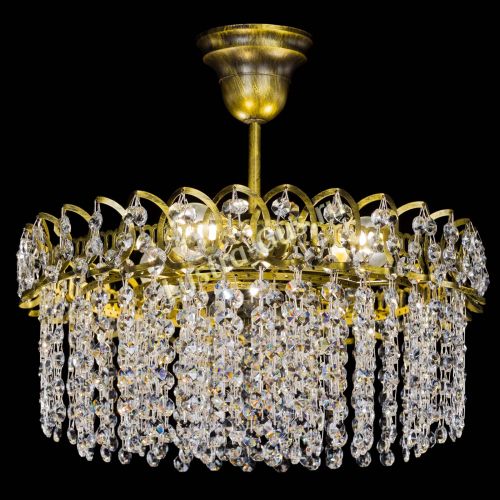 Люстра Хрустальная капель №3 под бронзу в Симферополе Гусь Хрустальный