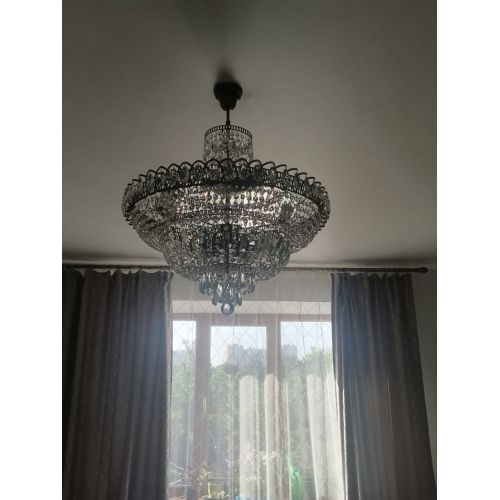 Люстра Хрустальный Каскад №8 с подвесом под бронзу в Симферополе Гусь Хрустальный