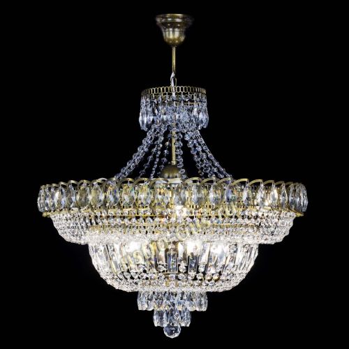 Люстра Хрустальный Каскад №8 с подвесом под бронзу в Симферополе Гусь Хрустальный